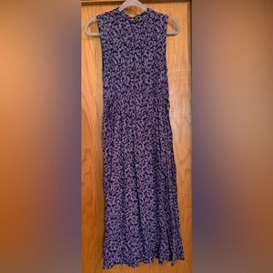 A New Day Purple Sleeveless Maxi Dress Mock Neck